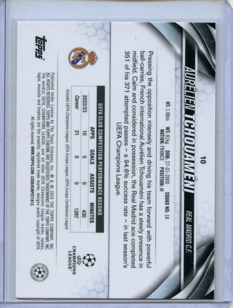2023-24 Topps Chrome UEFA Aurelien Tchouameni Pulsar Refractor