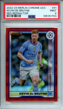 2022-23 Topps Merlin UEFA Club Competitions Kevin De Bruyne Red Refractor 6/10