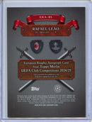 2024-25 Topps Merlin UEFA Club Comps Rafael Leao European Knights Autographs Gold 16/50
