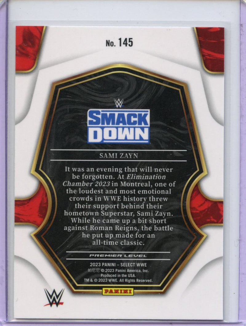 2023 Panini Select WWE Sami Zayn Premier Level
