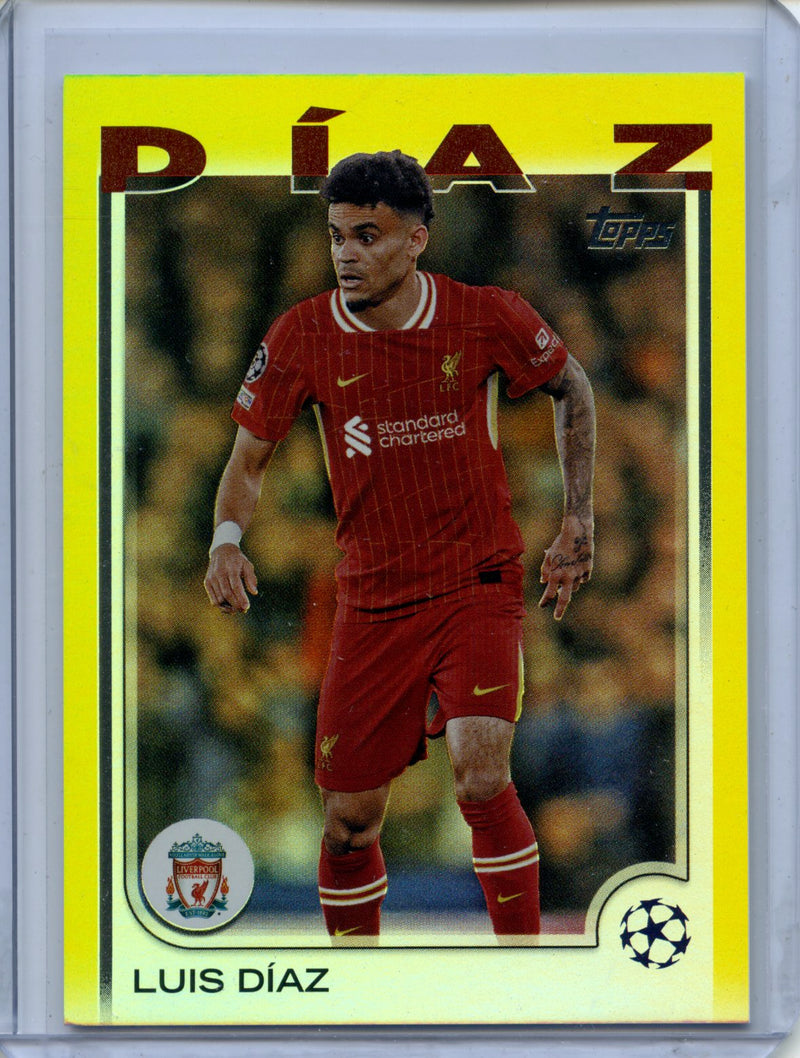 2024-25 Topps UEFA Club Competitions Luis Diaz Yellow Foilboard 69/175