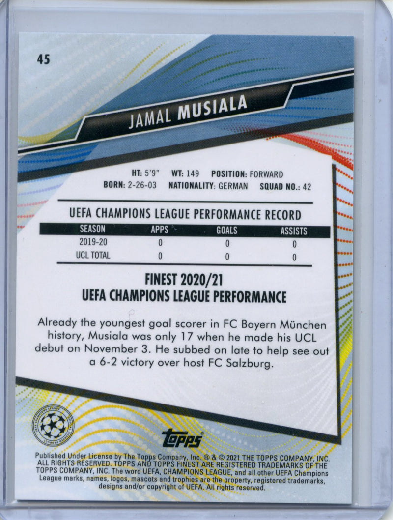 2020-21 Topps Finest UEFA Champions League Jamal Musiala