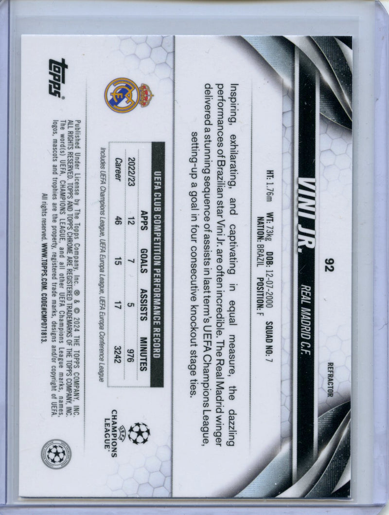 2023-24 Topps Chrome UEFA Vini Jr. Refractor