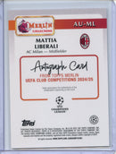 2024-25 Topps Merlin UEFA Club Comps Mattia Liberali Autograph