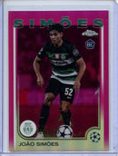 2024-25 Topps Chrome UEFA Club Comps Joao Simoes Pink 205/250