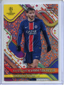 2024-25 Topps Finest UEFA Khvicha Kvaratskhelia Rose Gold Mini Diamond 13/50