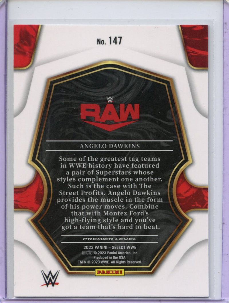 2023 Panini Select WWE Angelo Dawkins Premier Level