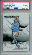 2023-24 Panini Obsidian Erling Haaland White Night