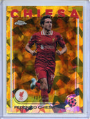 2024-25 Topps Chrome Sapphire UEFA Club Comps Federico Chiesa Gold 42/50