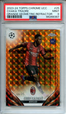 2023-24 Topps UEFA Chrome Club Competitions Chaka Traore Orange Geometric 6/25