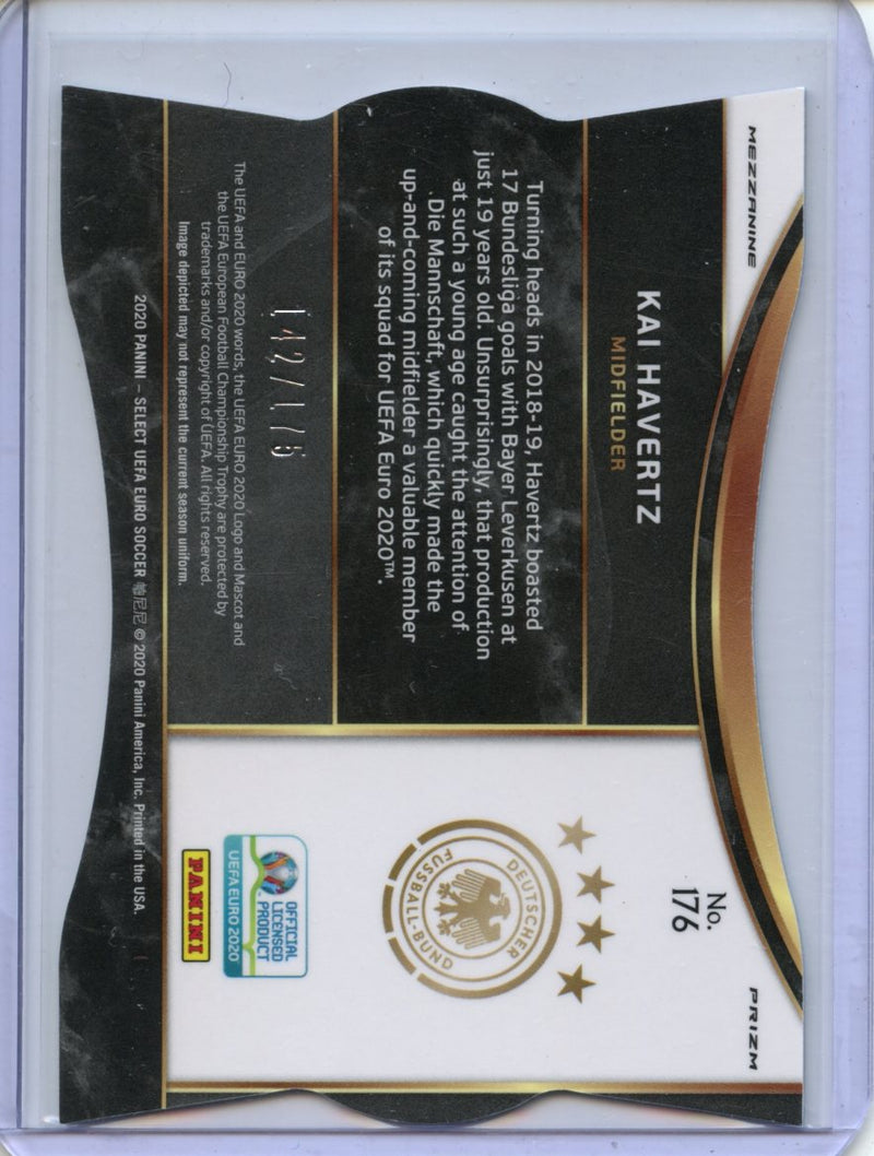 2020 Panini Select UEFA Euro Soccer Kai Havertz Mezzanine Light Blue 142/175