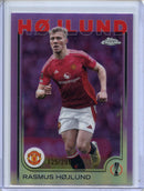 2024-25 Topps Chrome UEFA Club Comps Rasmus Hojlund Violet 125/299