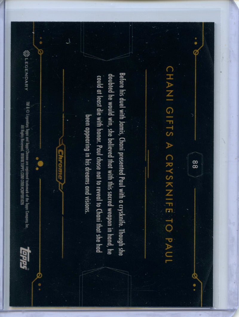 2024 Topps Dune Chrome Chani Gifts A Crysknife To Paul Bene Gesserit Purple & Blue 19/199