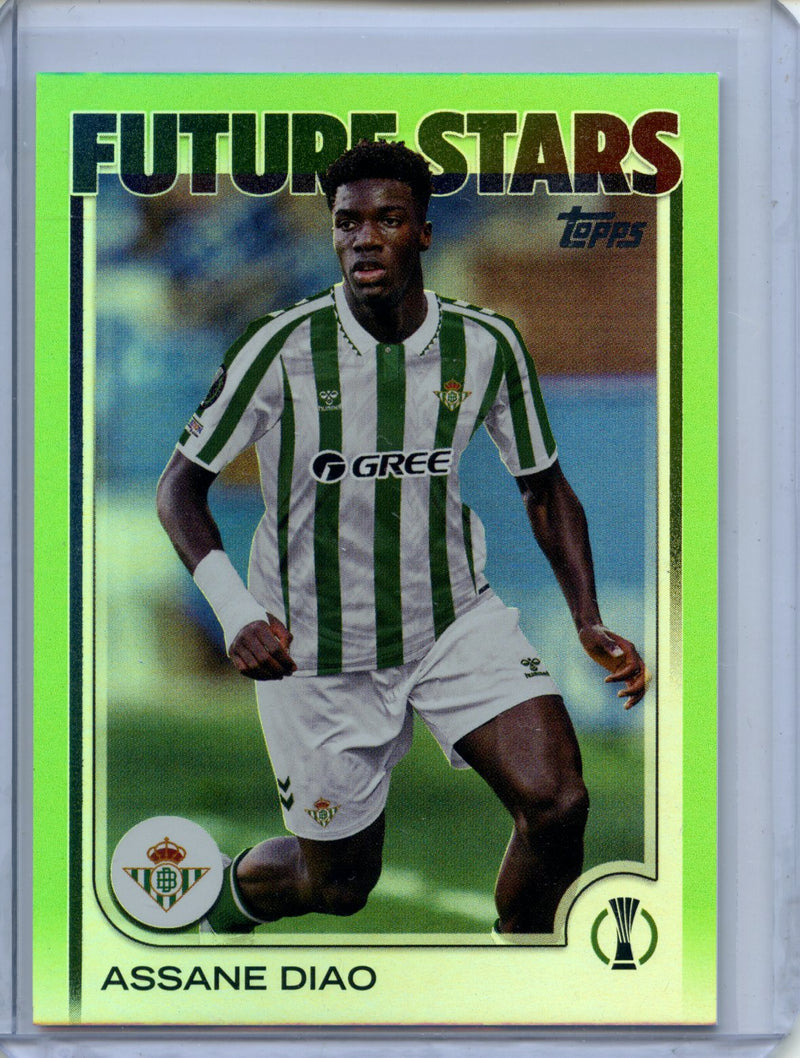 2024-25 Topps UEFA Club Competitions Assane Diao Neon Green Inferno 55/199
