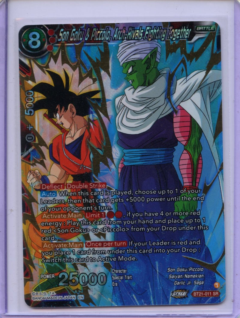 Son Goku & Piccolo, Arch-Rivals Fighting Together - Wild Resurgence BT21-011 SR Foil