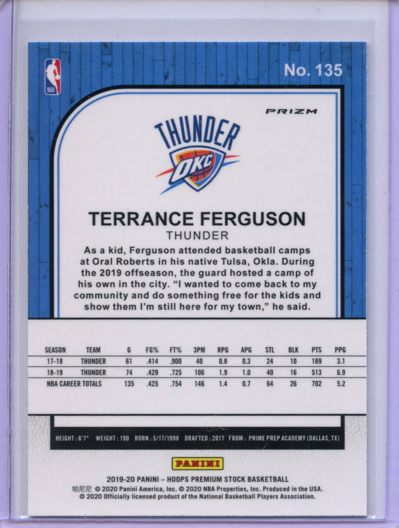 2019-20 Hoops Premium Terrance Ferguson Flash