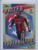 2023-24 Topps Finest UEFA Club Competitions Rafael Leao Prized Footballers PF-1