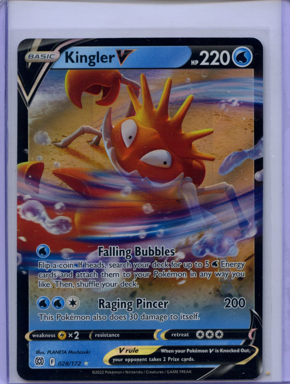 pokemon kingler card Pokemon TCG Brilliant Stars Kingler V 28/172