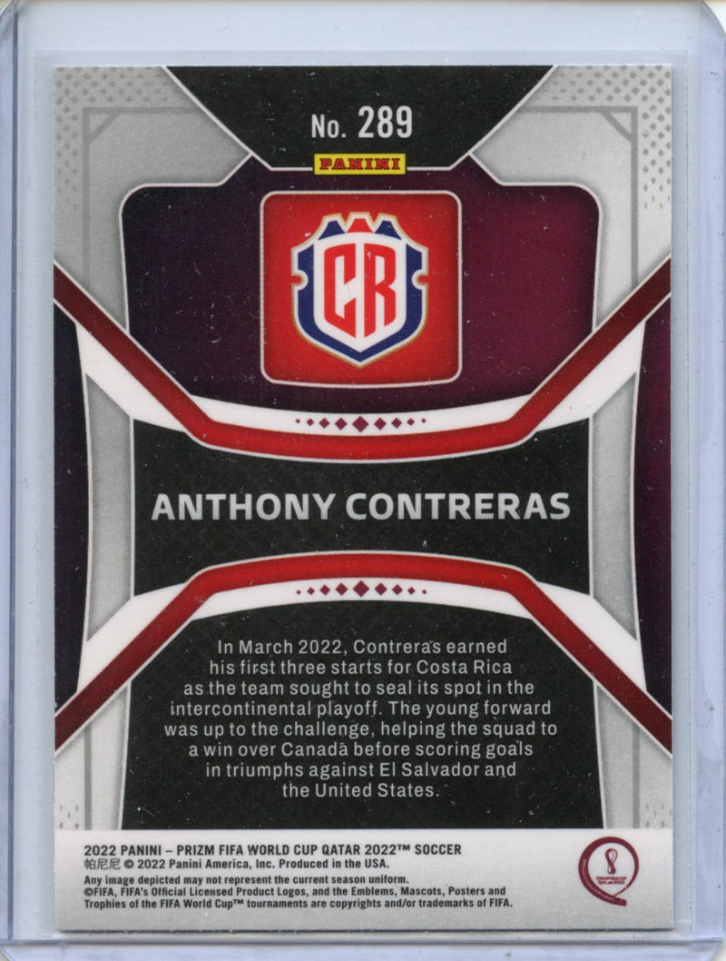 2022 Panini Prizm FIFA World Cup Qatar Anthony Contreras