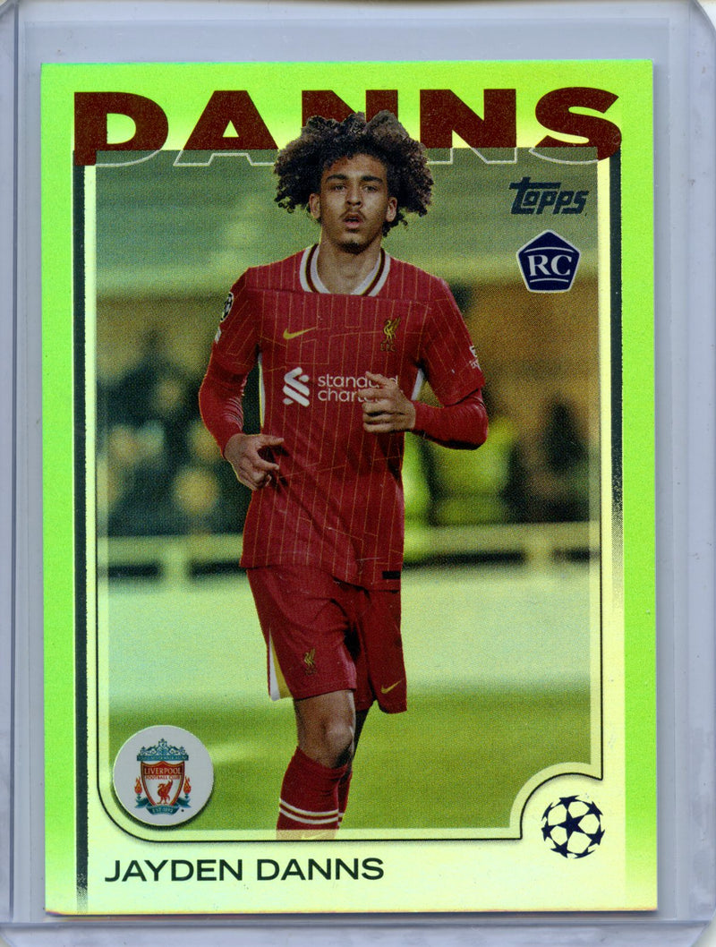 2024-25 Topps UEFA Club Competitions Jayden Danns Neon Green Inferno 123/199