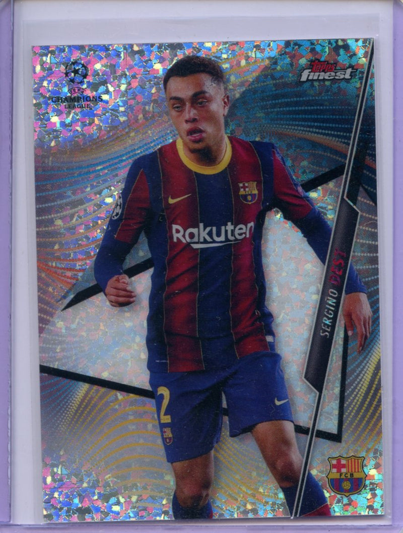 2020-21 Topps Finest UEFA Champions League Sergino Dest Speckle Refractor 130/175