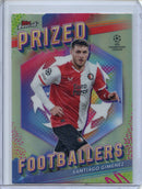 2023-24 Topps Finest UEFA Club Competitions Santiago Gimenez Prized Footballers PF-10