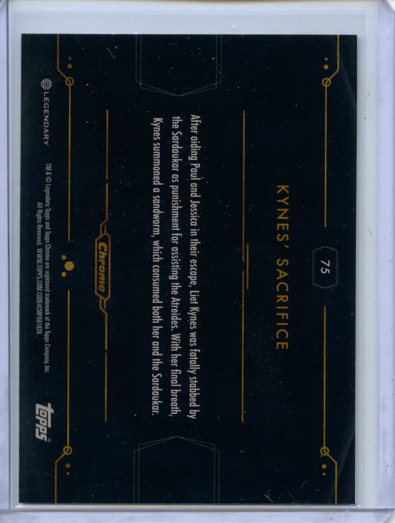 2024 Topps Dune Chrome Kynes' Sacrifice Blue Sonar 52/225