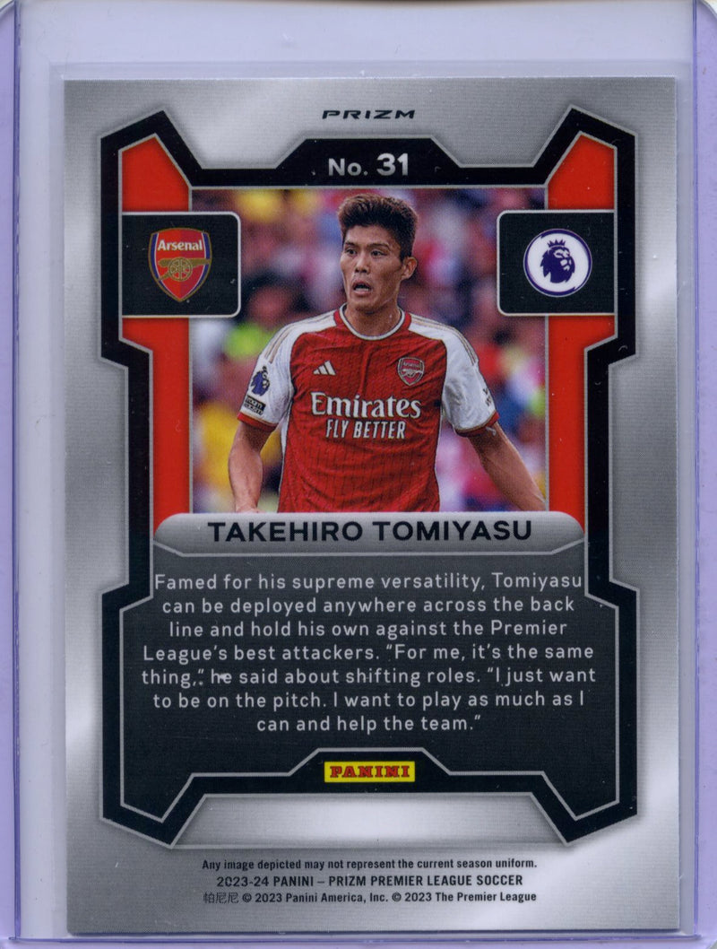 2023-24 Prizm Premier League Takehiro Tomiyasu Hyper