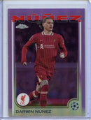 2024-25 Topps Chrome UEFA Club Comps Darwin Nunez Violet 46/299