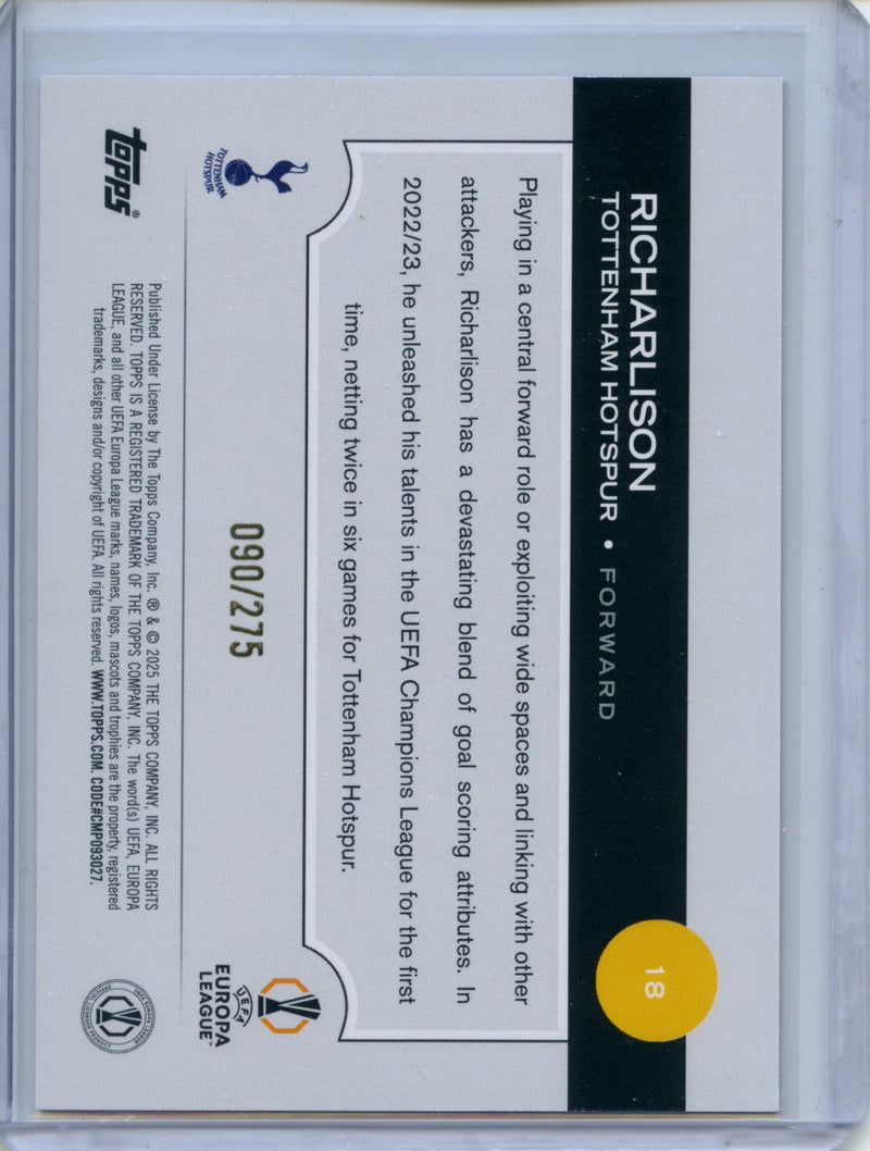 2024-25 Topps UEFA Club Competitions Richarlison Navy Blue 90/275