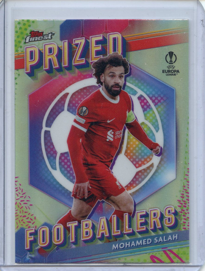 2023-24 Topps Finest UEFA Club Competitions Mohamed Salah Prized Footballers PF-11