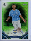 2023-24 Topps Chrome UEFA Club Competitions Rodri Neon Green Wave 92/399