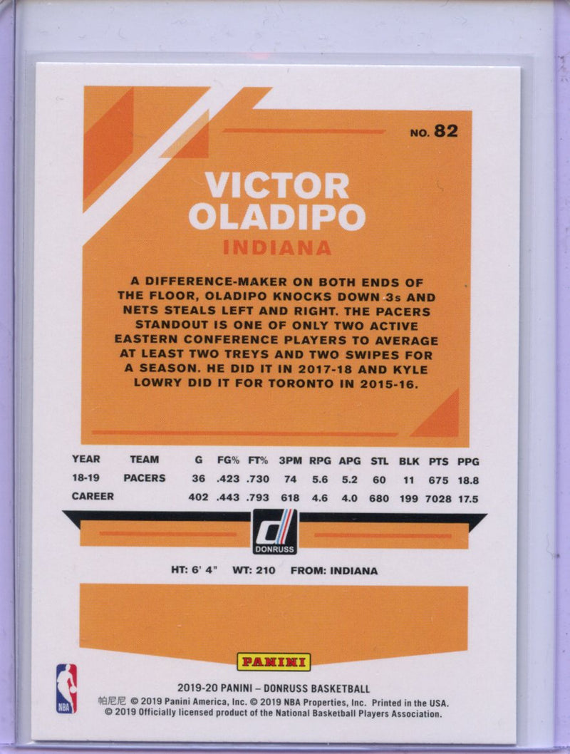 2019-20 Panini Donruss Victor Oladipo Green Flood