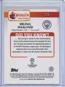 2024-25 Topps Merlin UEFA Club Comps Erling Haaland Green Speckle 59/99