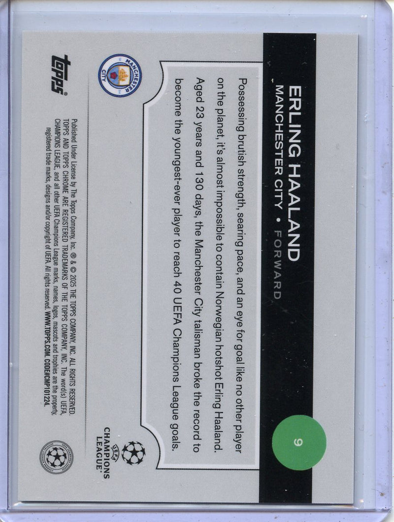 2024-25 Topps Chrome Sapphire UEFA Club Comps Erling Haaland Gold 47/50