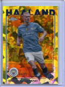 2024-25 Topps Chrome Sapphire UEFA Club Comps Erling Haaland Yellow 44/75