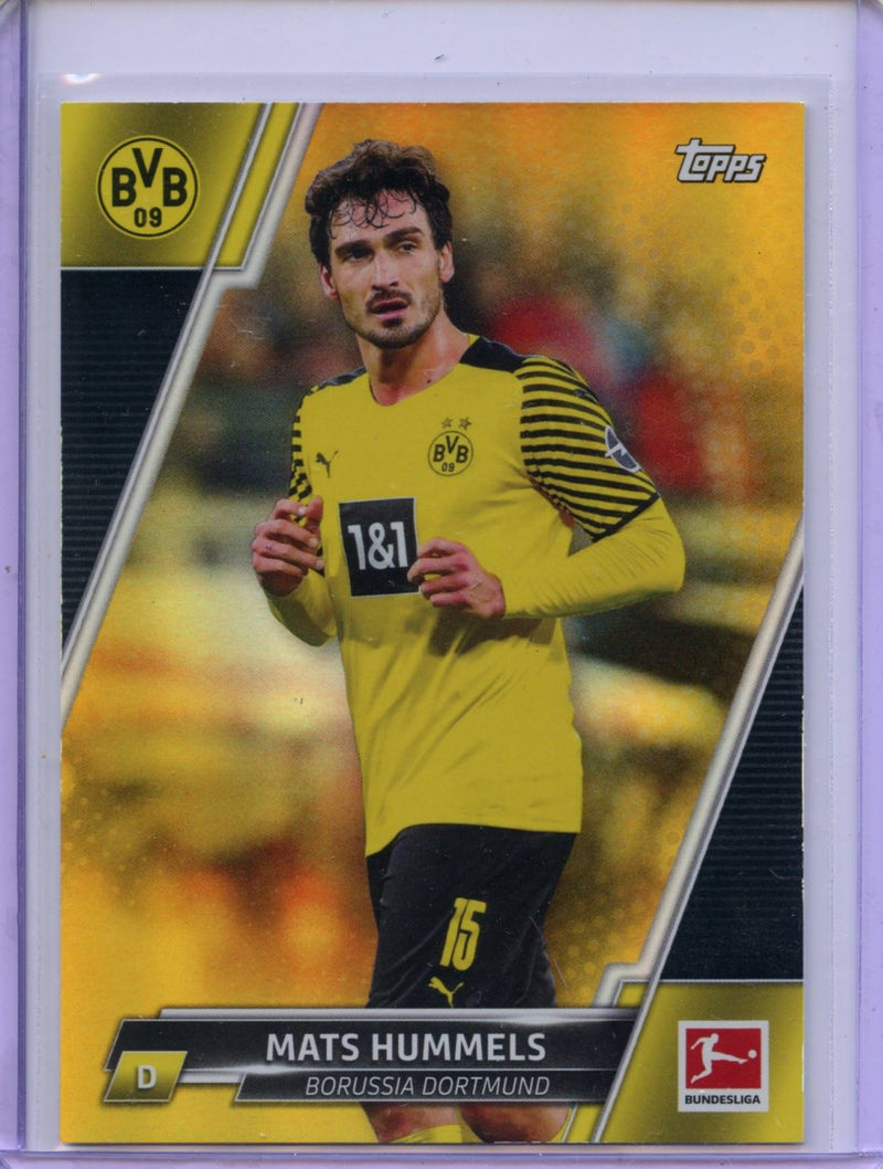 2021-22 Topps Bundesliga Soccer Mats Hummels Gold Foil 12/50