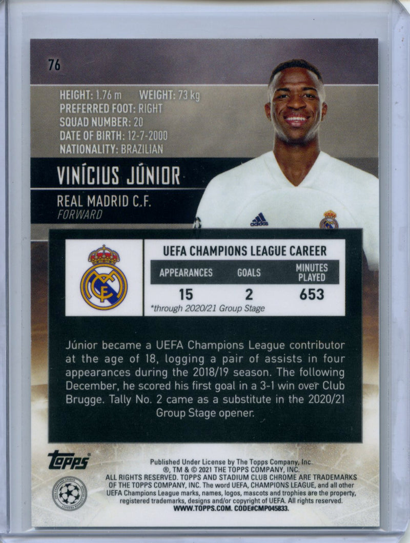 2020-21 Topps Stadium Club Chrome UEFA Champions League Vinicius Junior
