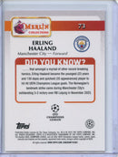 2024-25 Topps Merlin UEFA Club Comps Erling Haaland Pink Atomic 157/199