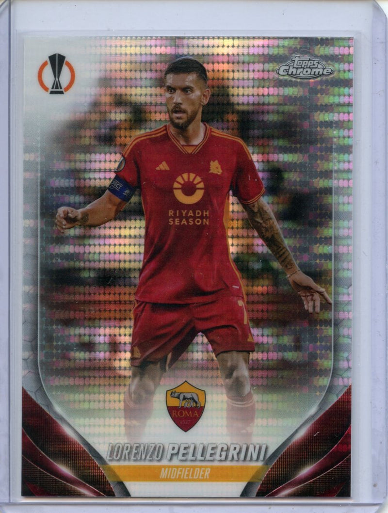 2023-24 Topps Chrome UEFA Lorenzo Pellegrini Pulsar Refractor
