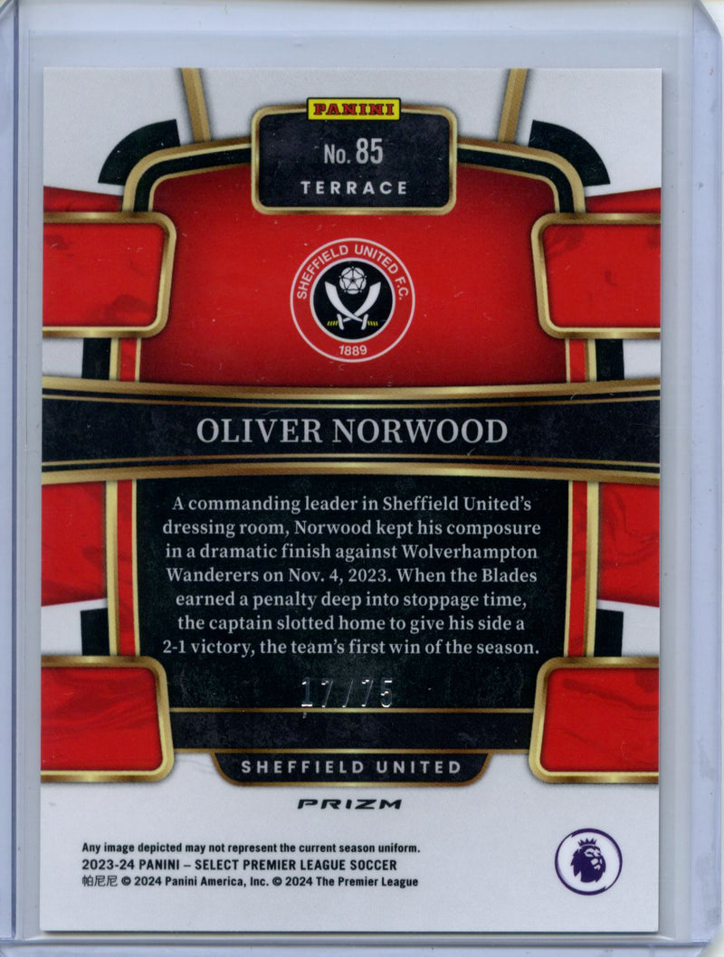 2023-24 Select Premier League Oliver Norwood Terrace Orange 17/75