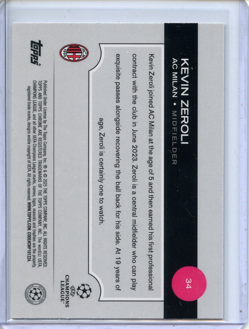 2024-25 Topps Chrome UEFA Club Comps Kevin Zeroli Wave