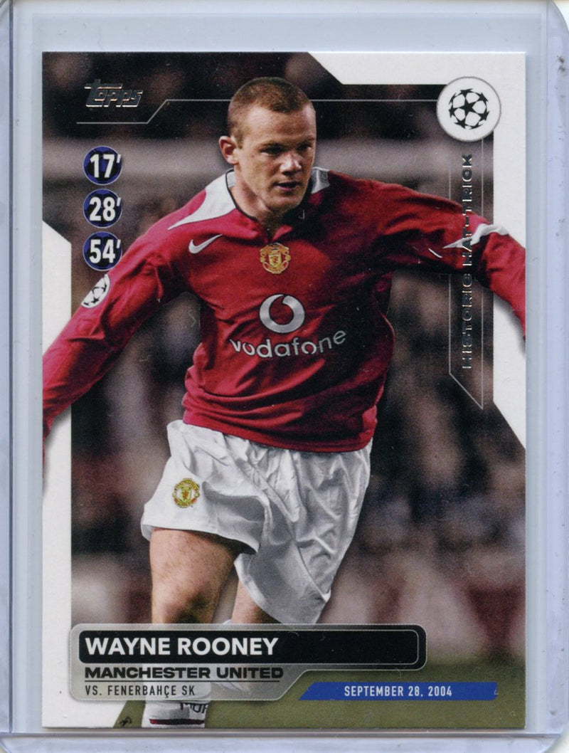 2023-24 Topps UEFA CC Wayne Rooney Historic Hat Tricks