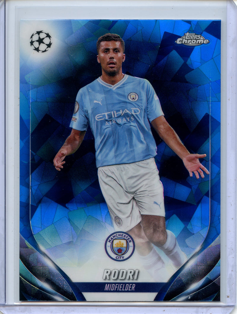 2023-24 Topps Chrome UEFA Club Competitions Rodri Sapphire