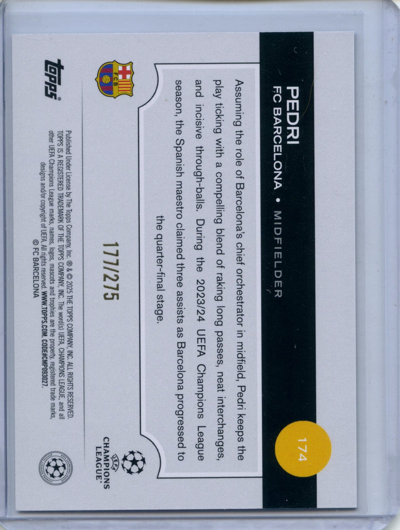 2024-25 Topps UEFA Club Competitions Pedri Navy Blue 177/275