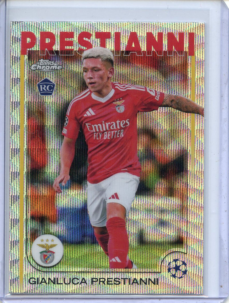 2024-25 Topps Chrome UEFA Club Comps Gianluca Prestianni Wave