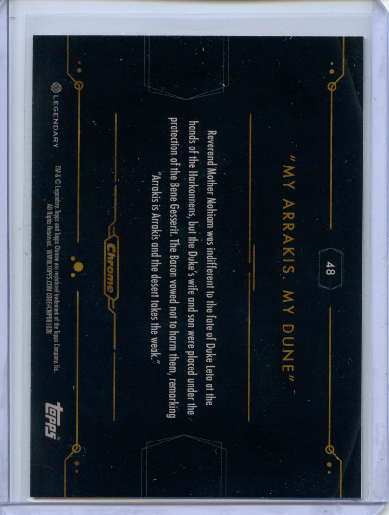 2024 Topps Dune Chrome My Arrakis. My Dune Purple Speckle 55/275