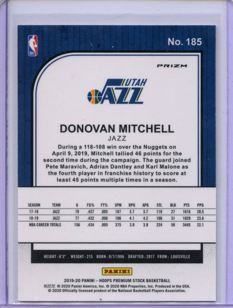 2019-20 Hoops Premium Donovan Mitchell Flash