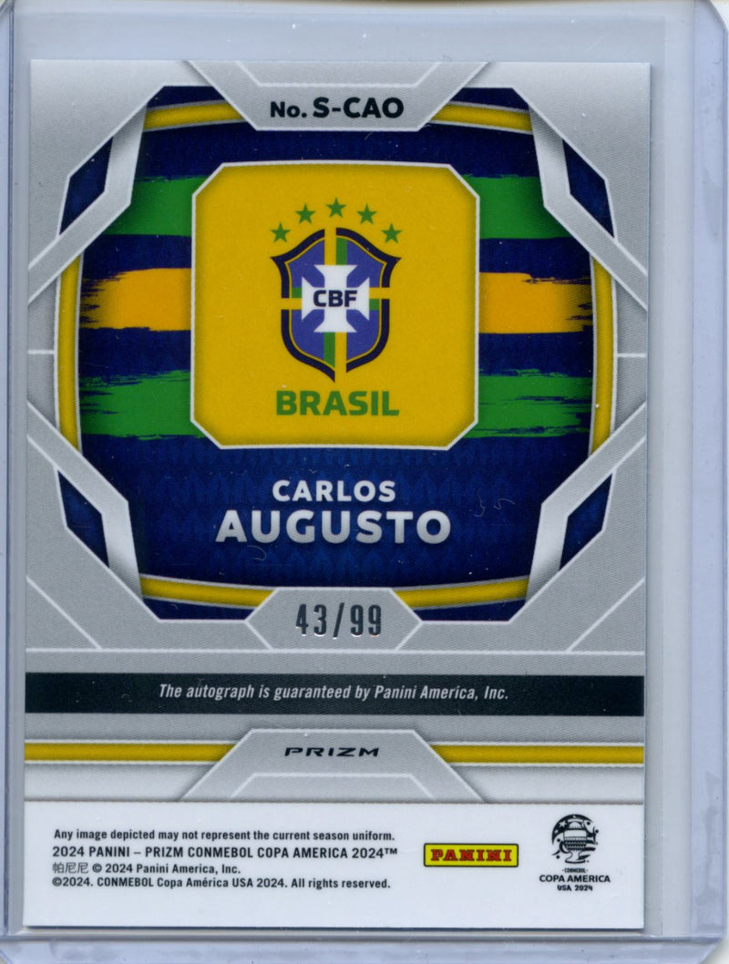 2024 Panini Prizm Copa America Carlos Augusto Signatures Silver 43/99