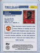 2023-24 Topps Finest UEFA Club Competitions First Class Rookies Omari Forson